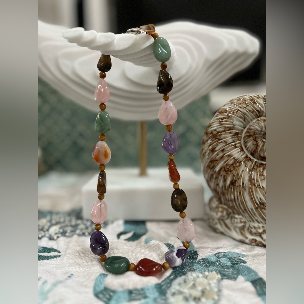 Alexander Kalifano Freshwater Genuine Pearl and Gemstone 17” Necklace, BNWT